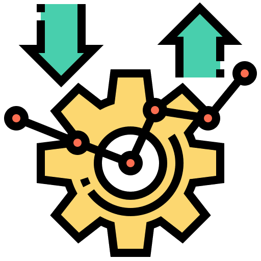 Risks business and finance arrows project icon