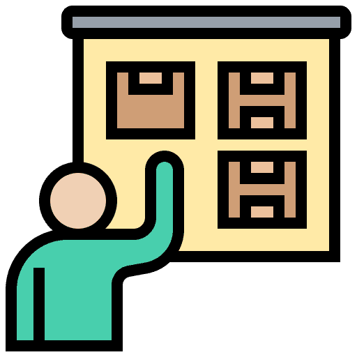 Scrum boxes organized scrum icon