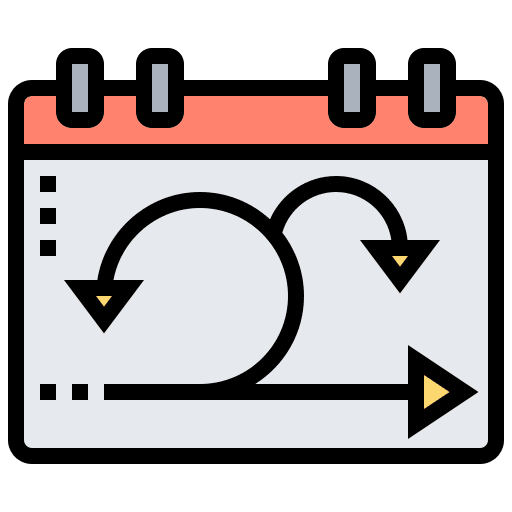 Sprint time and date schedule plan icon
