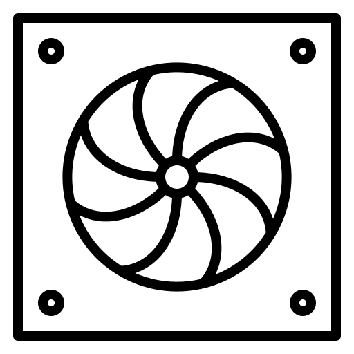 Fan heating fan cooling icon