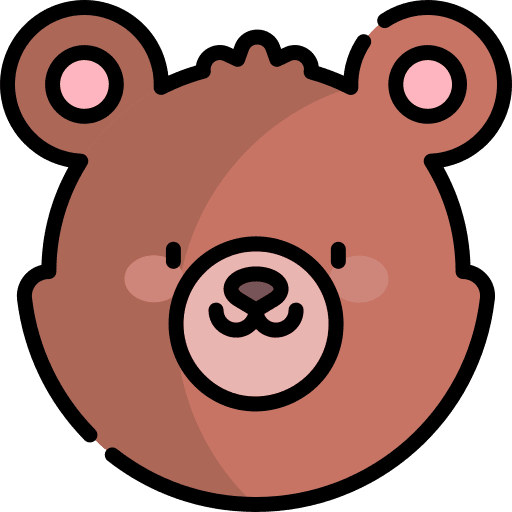 Bear bear zoo animals icon