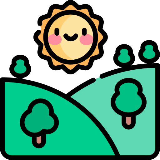 Meadow nature meadow field icon