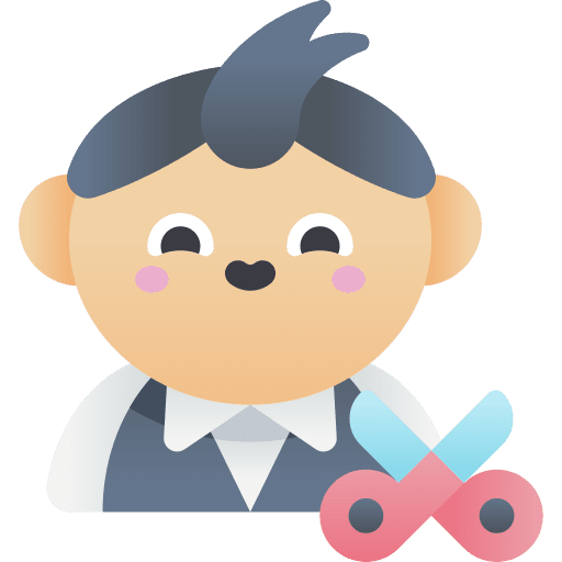 Hairdresser people avatar profession and jobs icon