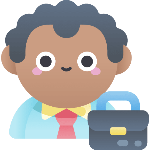 Office worker user professions and jobs internship icon