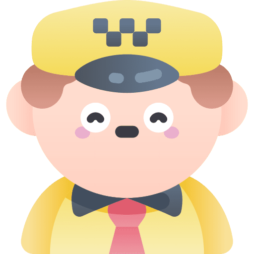 Taxi driver man professions and jobs profile icon