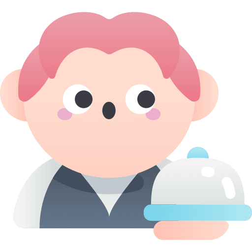 Waiter waiter profession and jobs user icon