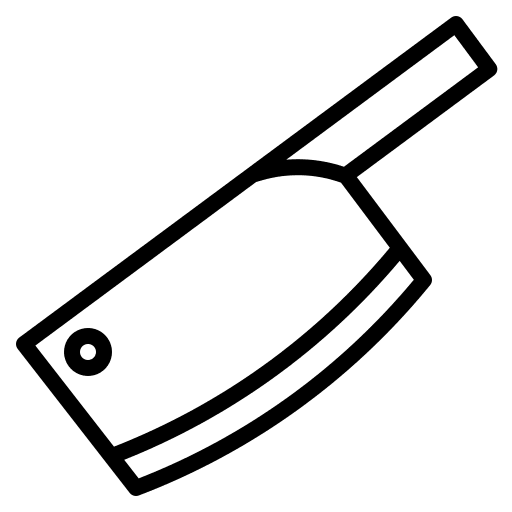 Butcher cleaver knife meat furniture and household icon