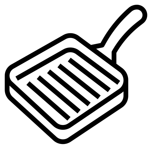 Frying pan furniture and household tool kitchen icon