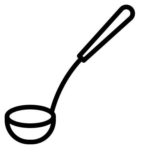 Ladle furniture and household kitchen pack tools and utensils icon