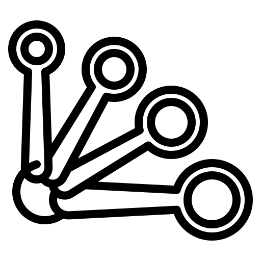 Measuring spoons cooking spoon measuring spoons icon