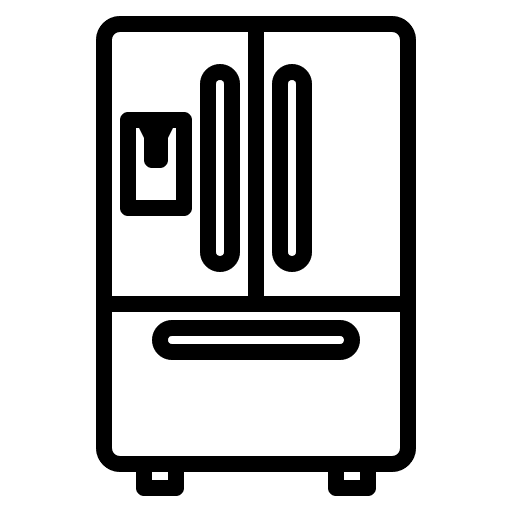 Refrigerator furniture and household cooler electronics icon
