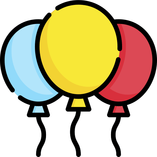 Balloons entertainment party birthday and party icon