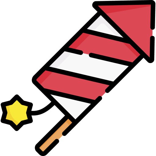 Fireworks celebration clover cultures icon