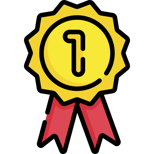 Badge rosette star ribbon icon