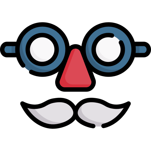 Glasses with mustache glasses with mustache costume funny icon