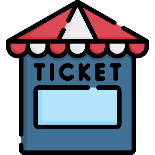Ticket office locket box office amusement park icon