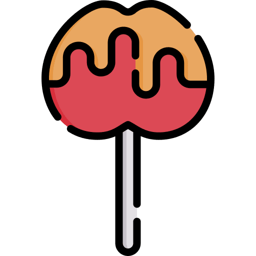 Caramelized apple fair dessert fruit icon