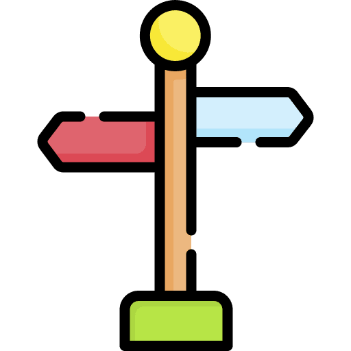 Directional sign directional sign road sign guide icon