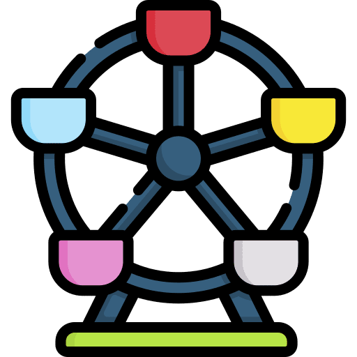 Ferris wheel big wheel fair amusement park icon