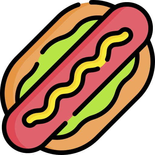 Hot dog food fast food sausage icon