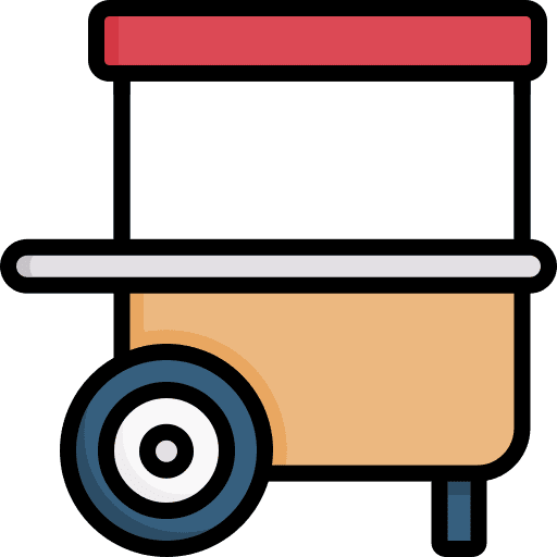 Kiosk cart kiosk food and restaurant icon