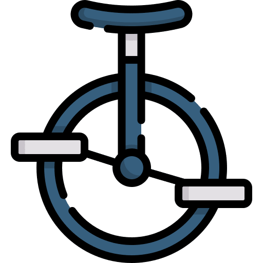Unicycle unicycle ride entertainment icon