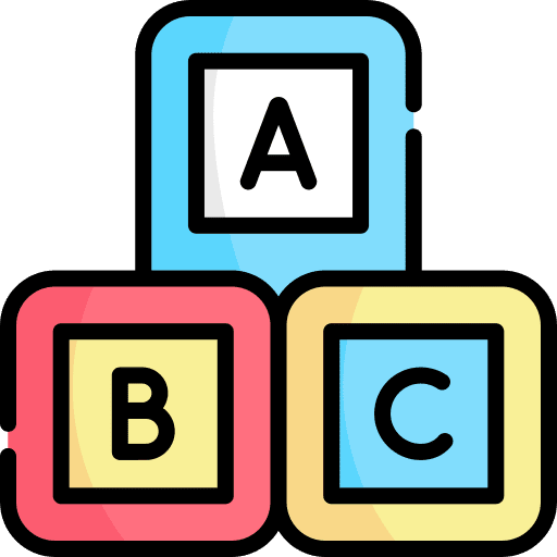Abc block kids education gaming icon