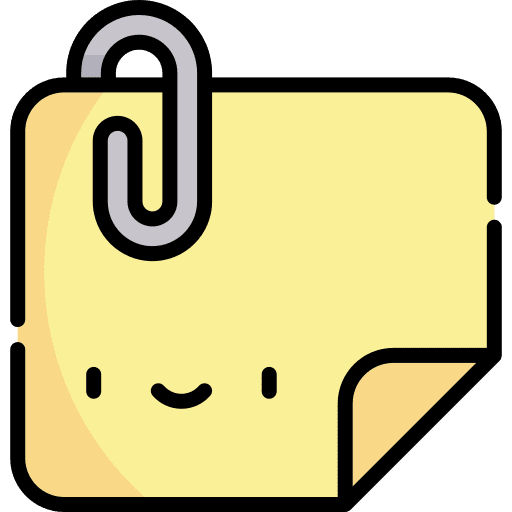 Note paperclip file note icon