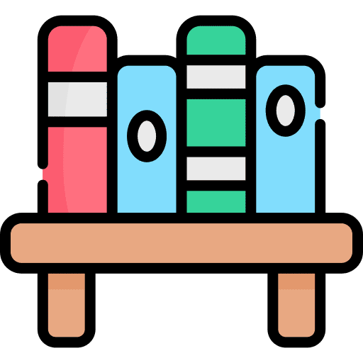 Bookshelf book education storage icon
