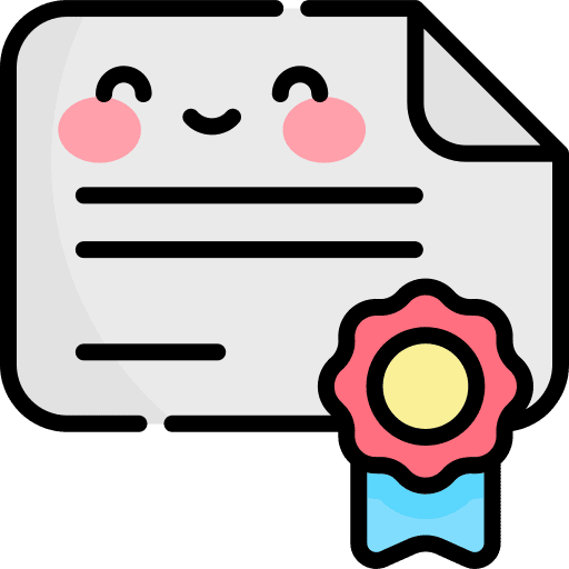 Diploma degree patent certificate icon