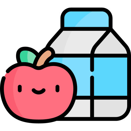 Lunch lunch apple milk bottle icon