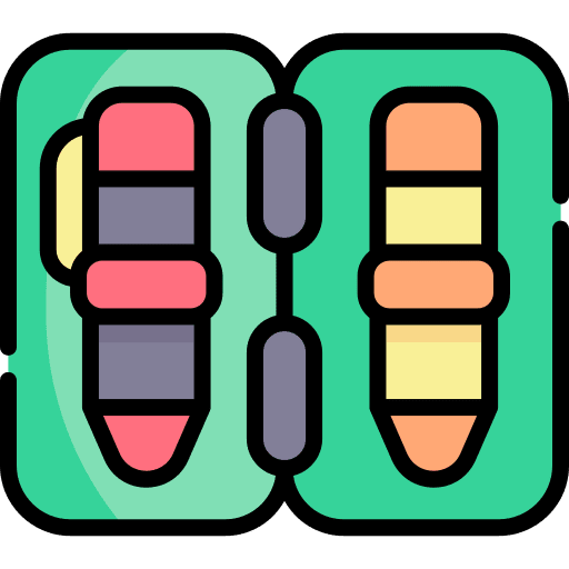 Pencil case education pencil school material icon