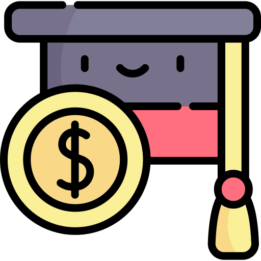 Scholarship school money study icon