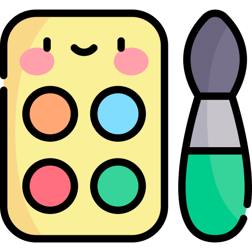 Watercolor painter watercolor brush icon