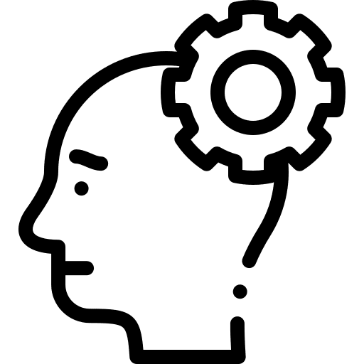 Brain rethink consideration creative icon