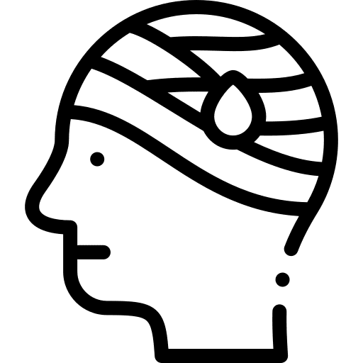 Head disease patient healthcare and medical icon