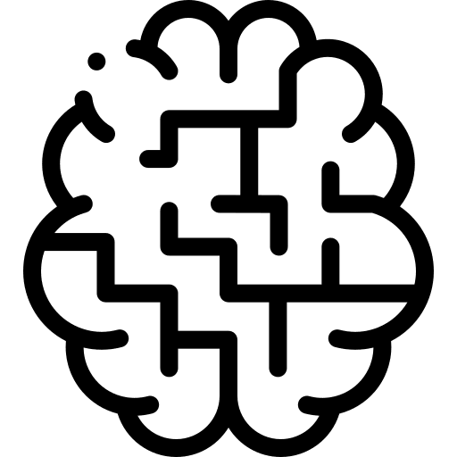 Maze therapy disorder mind icon