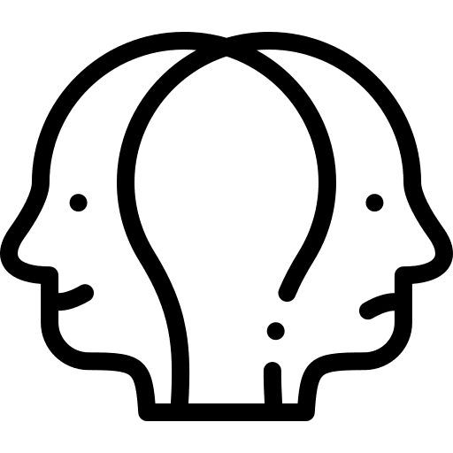 Bipolar happy sad anxiety icon