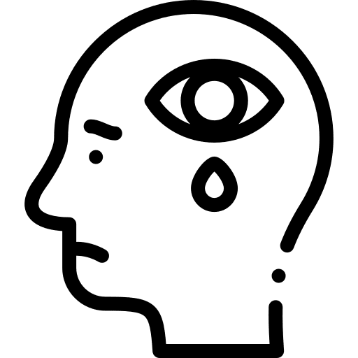 Depression head mind psychology icon