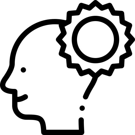 Happy user psychology intelligence icon