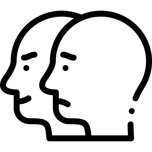 Schizophrenia healthcare and medical thinking schizophrenia icon