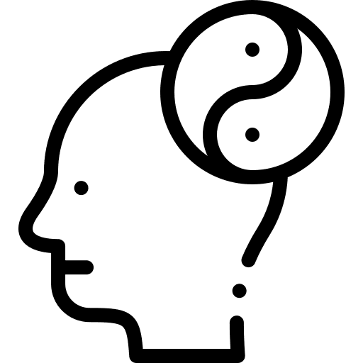 Yin yang mental health mind yin yang icon