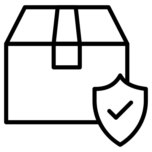 Box box check mark shipping and delivery icon