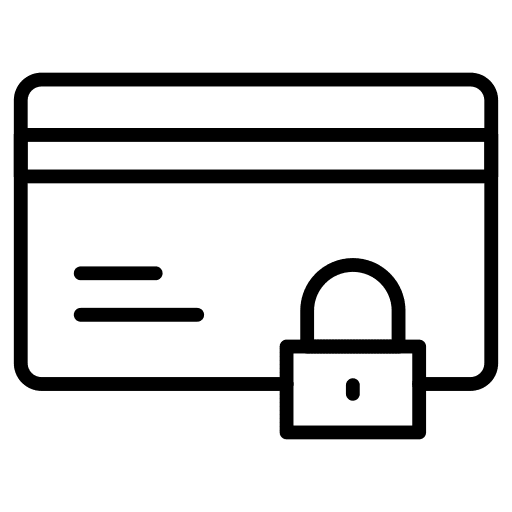 Credit card security payment locked card business and finance icon