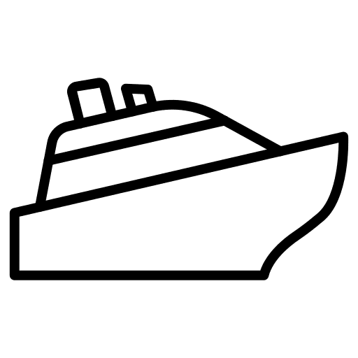 Cruise ship cruise yacht boat icon