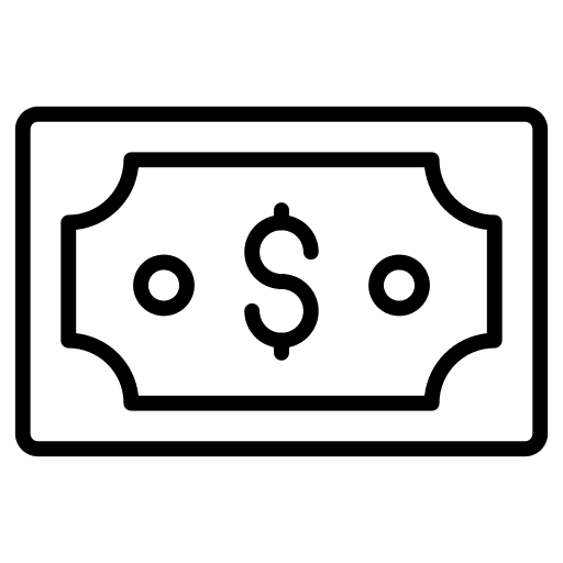 Dollar note cash money business and finance icon