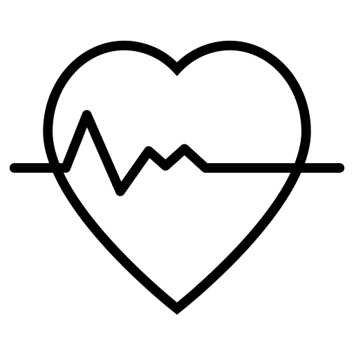 Heart rate pulse heart heart rate icon