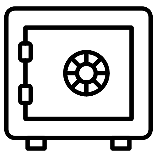 Locker protection security safety box icon