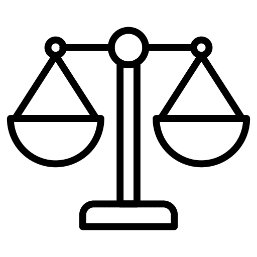 Scale weight law miscellaneous icon