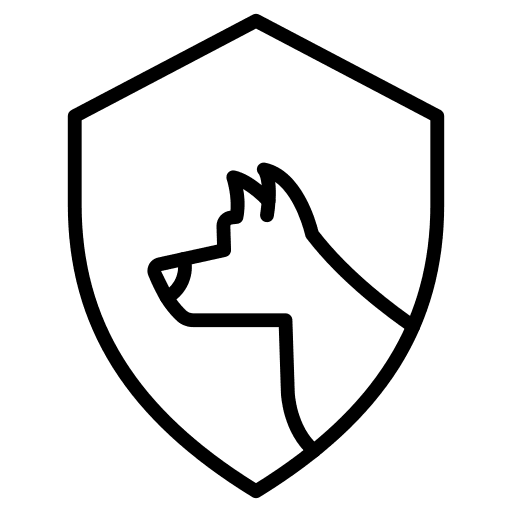 Pet insurance animal security dog icon
